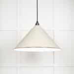 White Gloss Hockley Pendant in Teasel 1