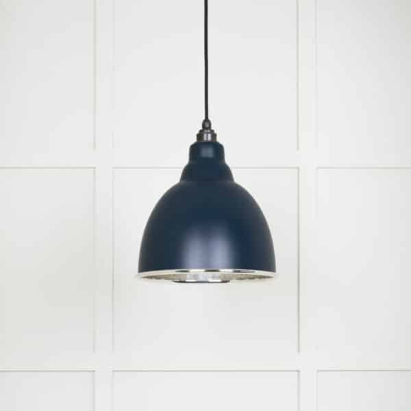 Hammered Nickel Brindley Pendant in Dusk 1