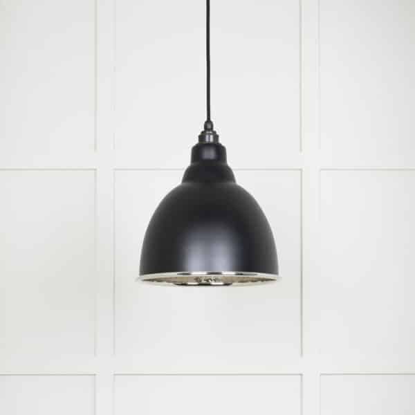 Hammered Nickel Brindley Pendant in Elan Black 2