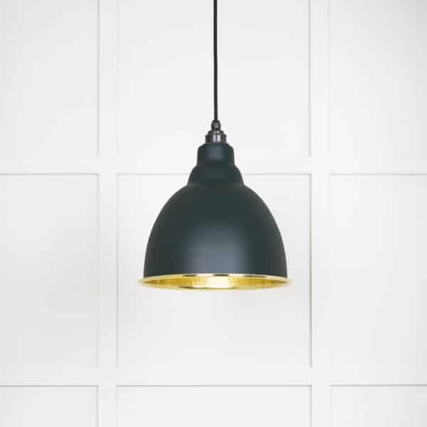 Hammered Brass Brindley Pendant in Dingle 1