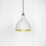 Hammered Brass Brindley Pendant in Flock 1