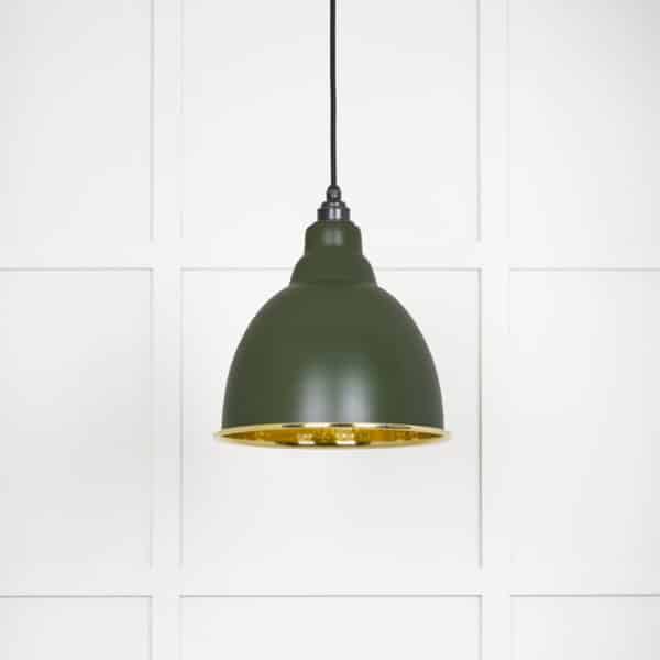 Hammered Brass Brindley Pendant in Heath 2