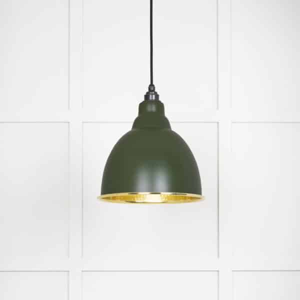 Hammered Brass Brindley Pendant in Heath 1