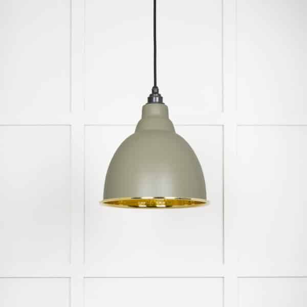 Hammered Brass Brindley Pendant in Tump 2