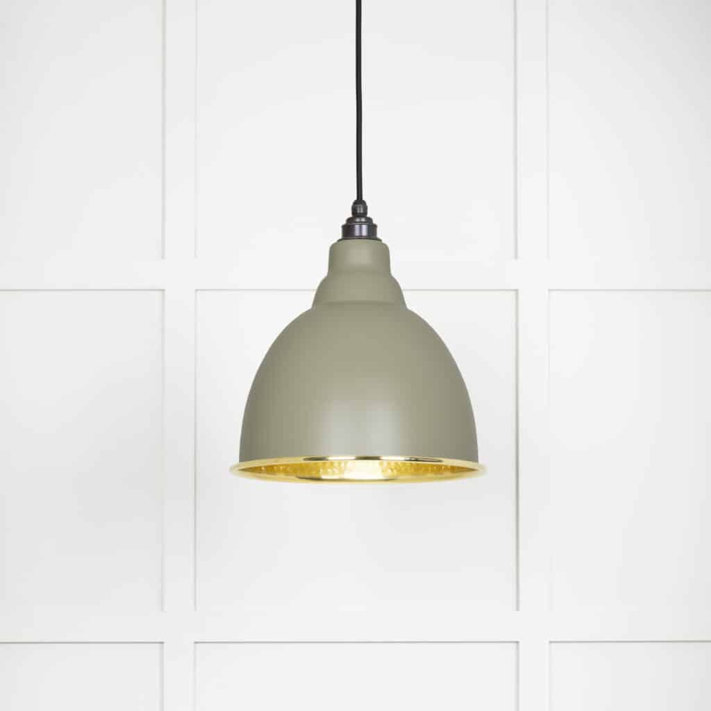 Hammered Brass Brindley Pendant in Tump 1