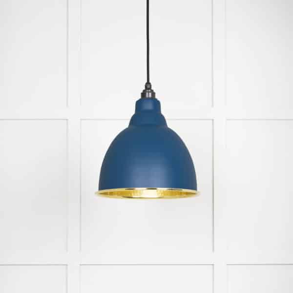 Hammered Brass Brindley Pendant in Upstream 1