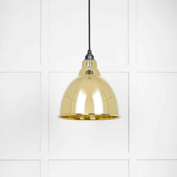 Hammered Brass Brindley Pendant 2