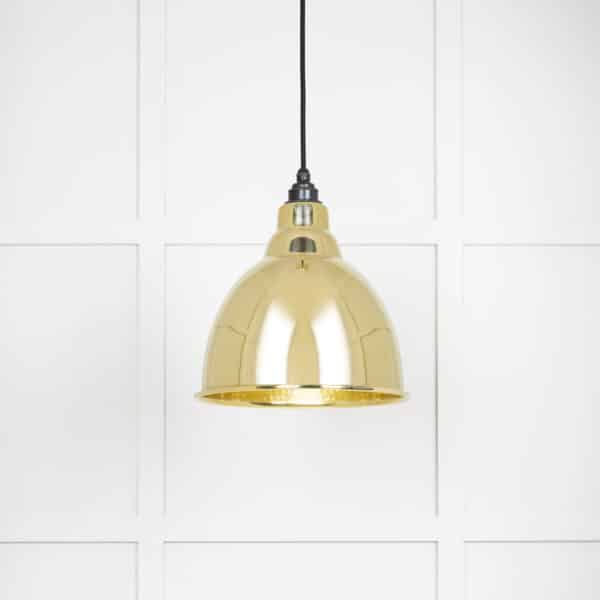 Hammered Brass Brindley Pendant 1