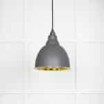 Smooth Brass Brindley Pendant in Bluff 2