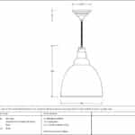 Smooth Brass Brindley Pendant in Bluff 3