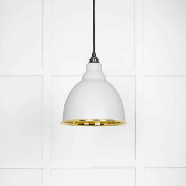 Smooth Brass Brindley Pendant in Flock 2