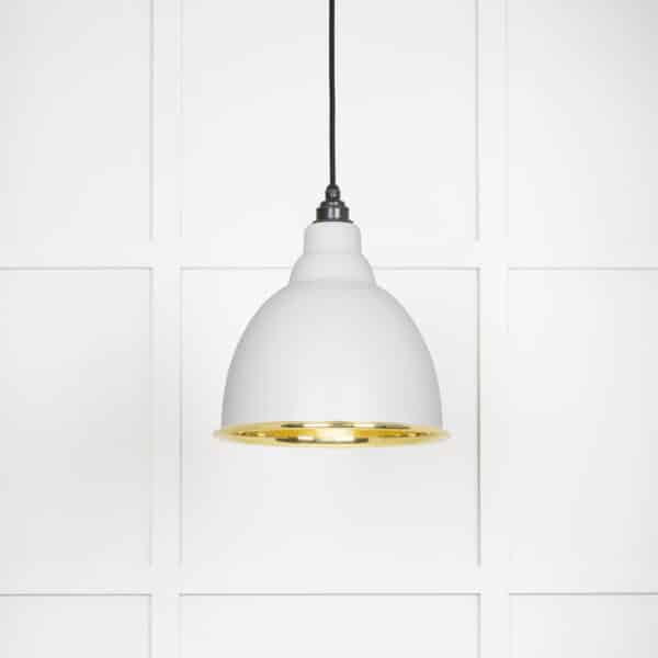 Smooth Brass Brindley Pendant in Flock 1