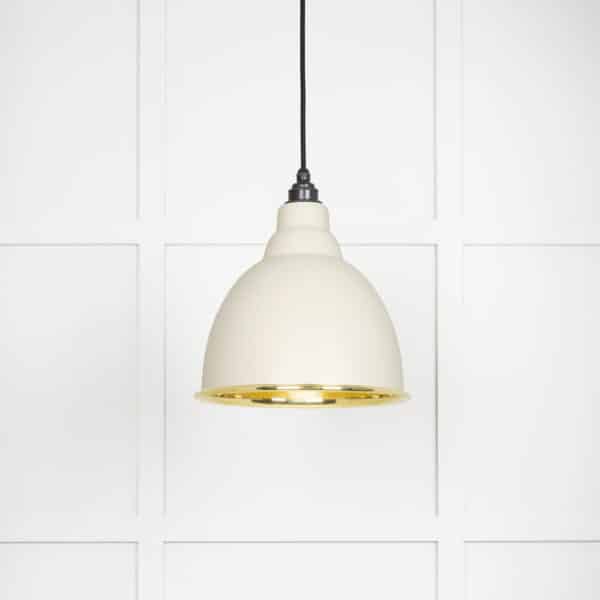 Smooth Brass Brindley Pendant in Teasel 1