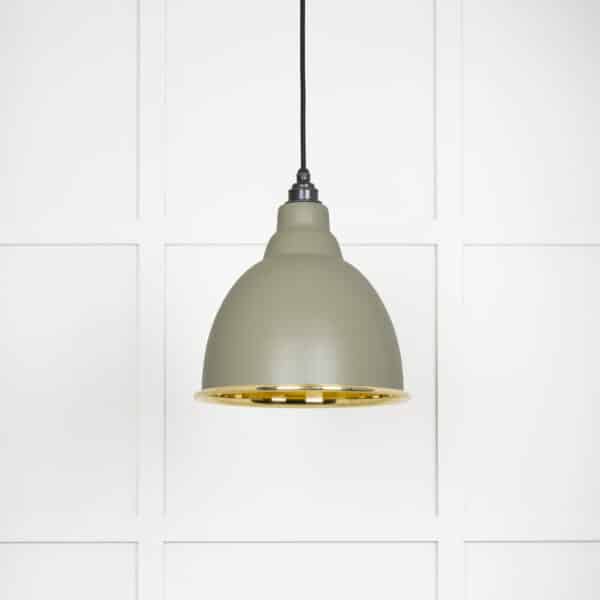 Smooth Brass Brindley Pendant in Tump 2