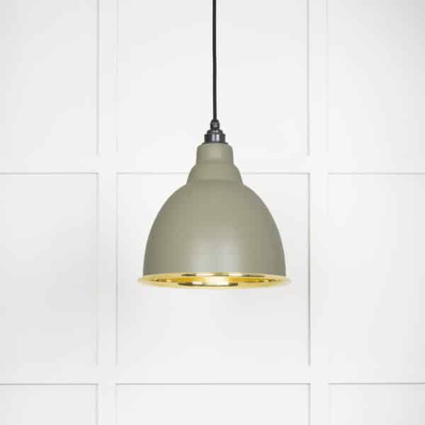 Smooth Brass Brindley Pendant in Tump 1