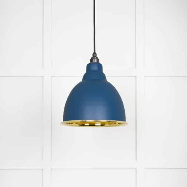 Smooth Brass Brindley Pendant in Upstream 2