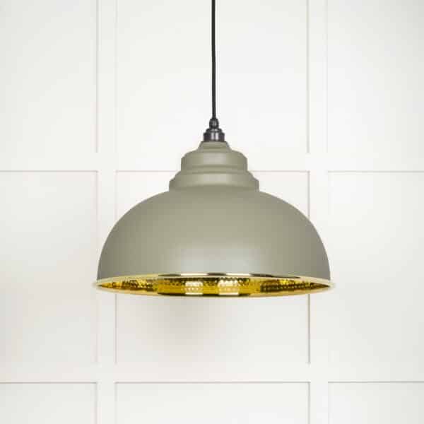 Hammered Brass Harborne Pendant in Tump 2