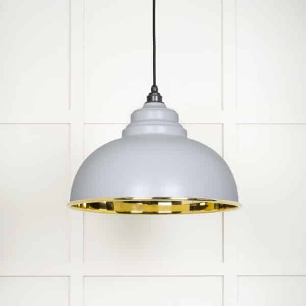 Smooth Brass Harborne Pendant in Birch 2