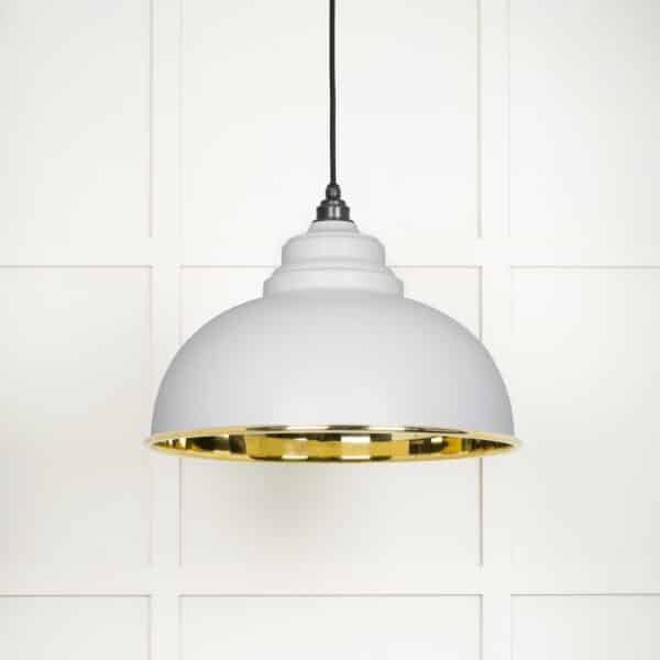 Smooth Brass Harborne Pendant in Flock 2