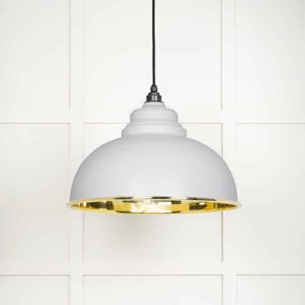 Smooth Brass Harborne Pendant in Flock 1