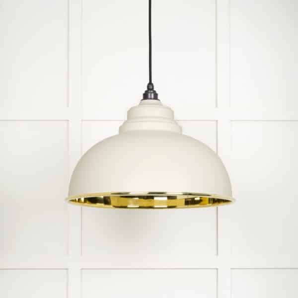 Smooth Brass Harborne Pendant in Teasel 2