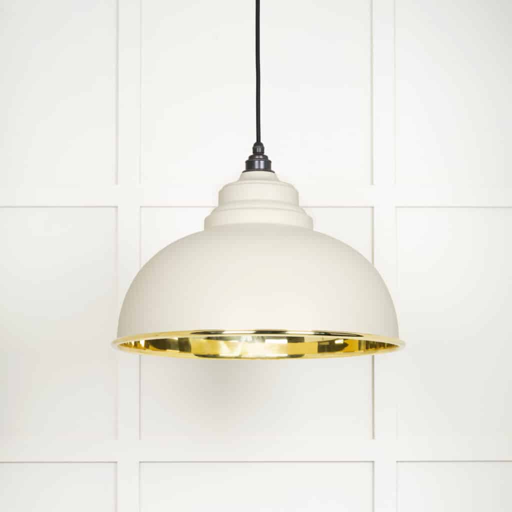 Smooth Brass Harborne Pendant in Teasel 1