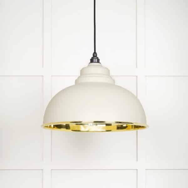 Smooth Brass Harborne Pendant in Teasel 1