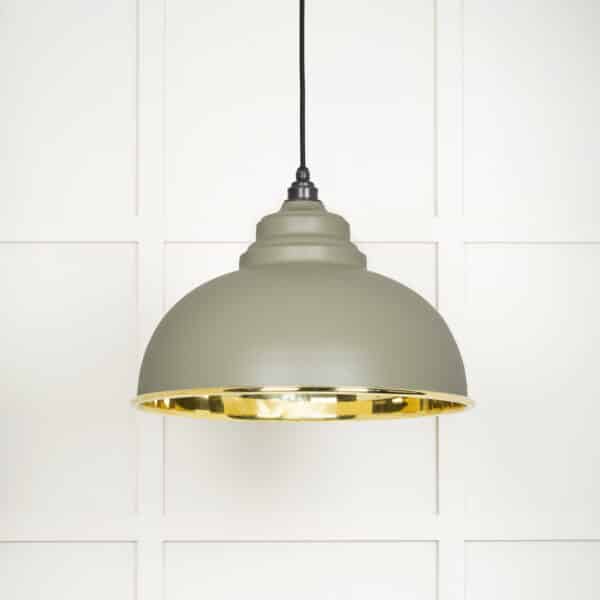 Smooth Brass Harborne Pendant in Tump 1