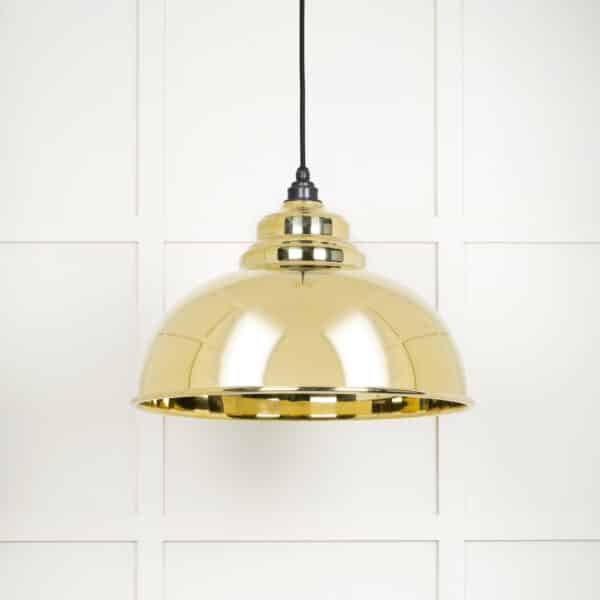 Smooth Brass Harborne Pendant 2