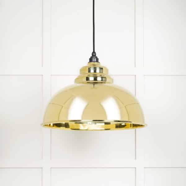 Smooth Brass Harborne Pendant 1