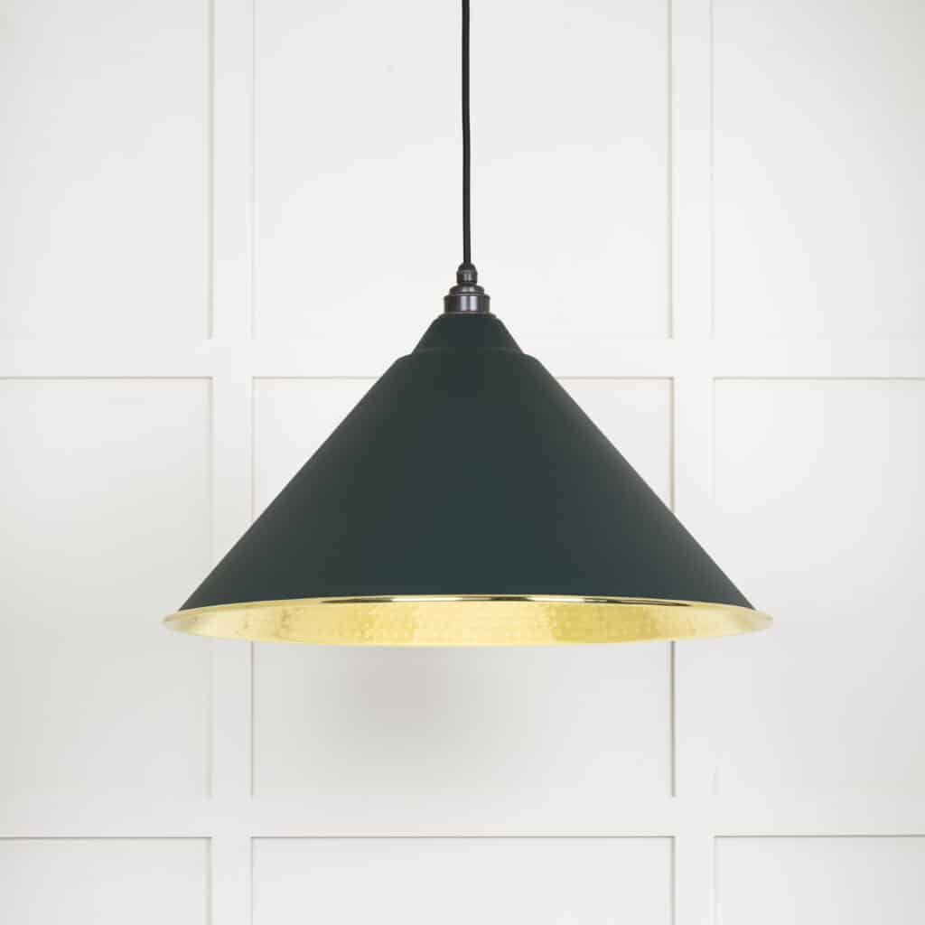 Hammered Brass Hockley Pendant in Dingle 1