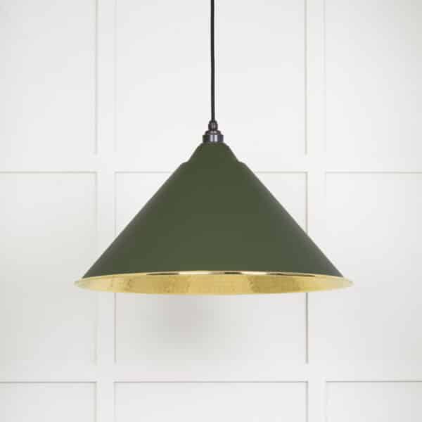 Hammered Brass Hockley Pendant in Heath 2