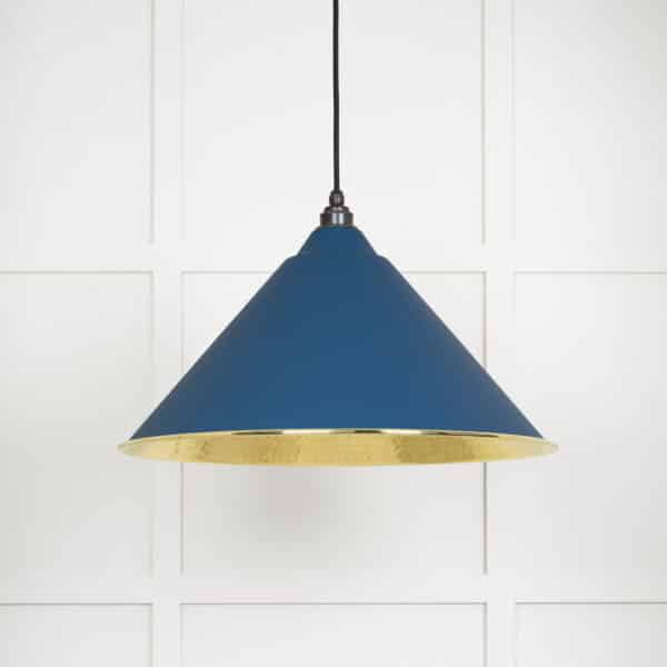 Hammered Brass Hockley Pendant in Upstream 2