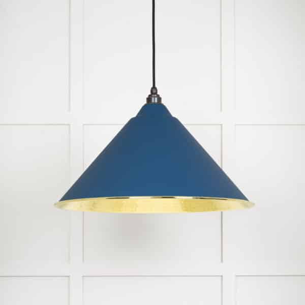 Hammered Brass Hockley Pendant in Upstream 1