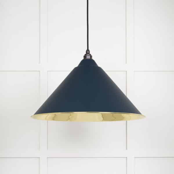 Smooth Brass Hockley Pendant in Dusk 2