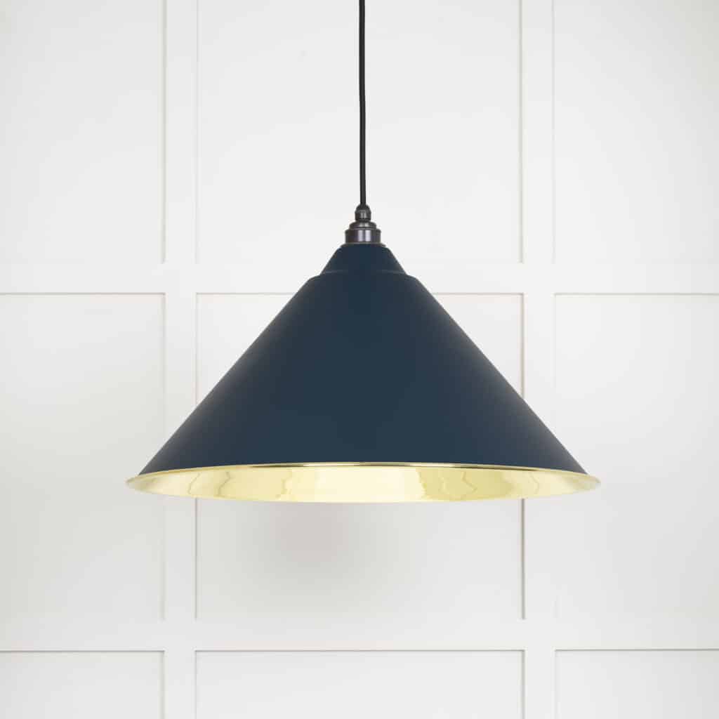 Smooth Brass Hockley Pendant in Dusk 1