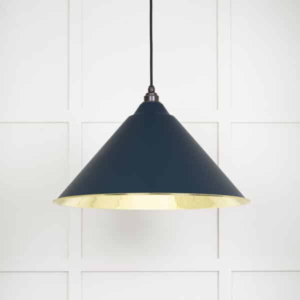 Smooth Brass Hockley Pendant in Dusk 1