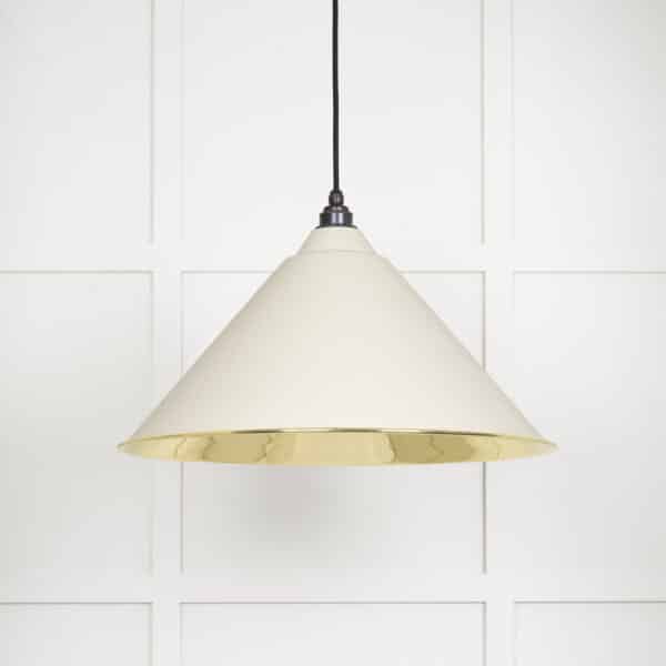 Smooth Brass Hockley Pendant in Teasel 2