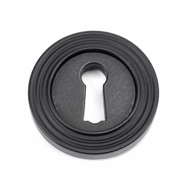 Matt Black Round Escutcheon (Beehive) 1