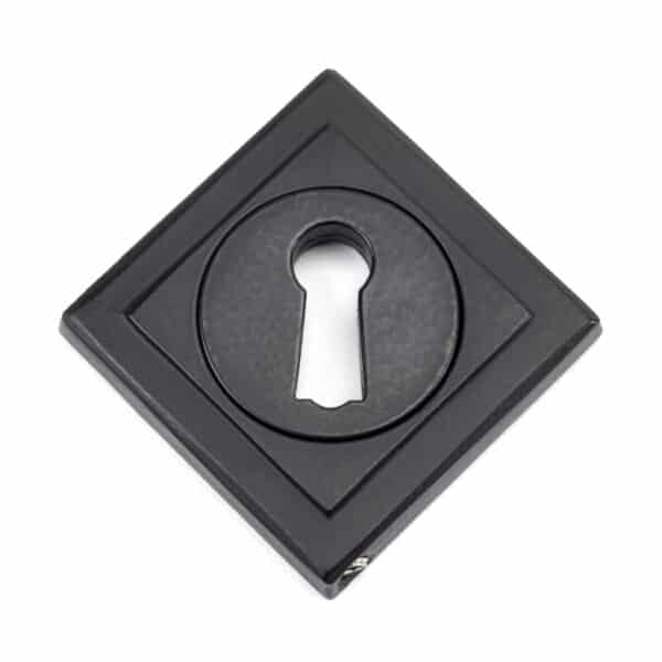 Matt Black Round Escutcheon (Square) 2