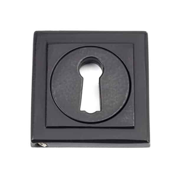 Matt Black Round Escutcheon (Square) 1