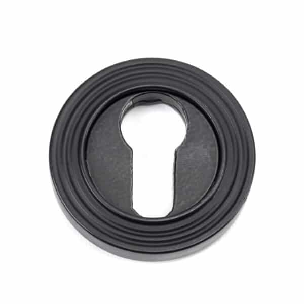 Matt Black Round Euro Escutcheon (Beehive) 1