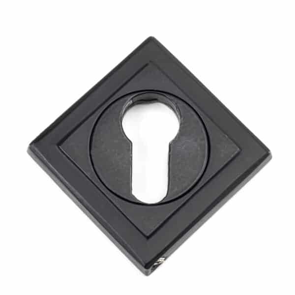 Matt Black Round Euro Escutcheon (Square) 2