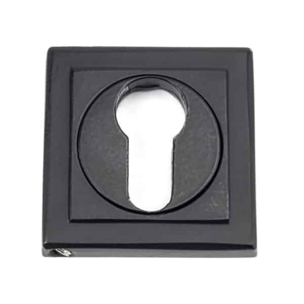 Matt Black Round Euro Escutcheon (Square) 1