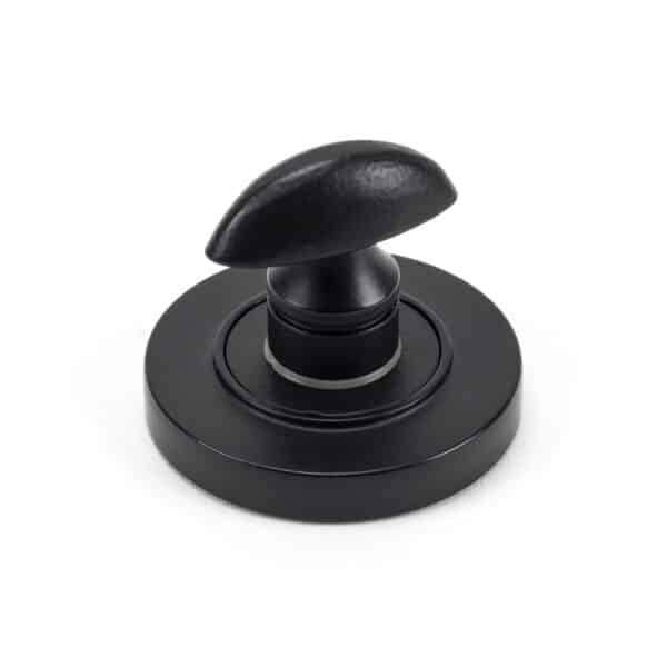 Matt Black Round Thumbturn Set (Plain) 2