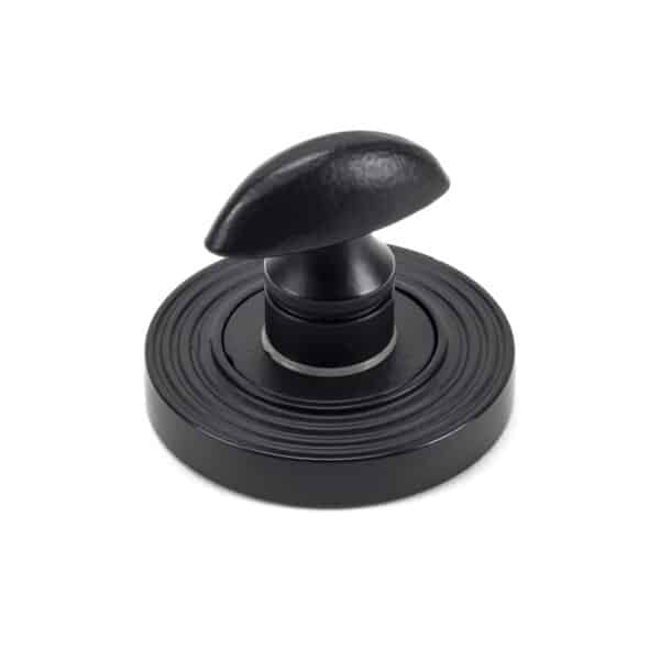 Matt Black Round Thumbturn Set (Beehive) 2