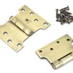 Aged Brass 4" x 3" x 5"Parliament Hinge (pair) ss 2