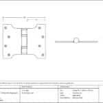 Aged Brass 4" x 3" x 5"Parliament Hinge (pair) ss 3