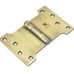 Aged Brass 4" x 4" x 6"Parliament Hinge (pair) ss 1