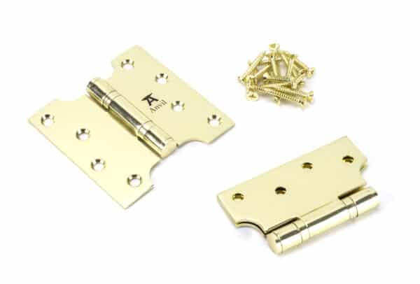 Polished Brass 4" x 2" x 4"Parliament Hinge (pair) ss 2